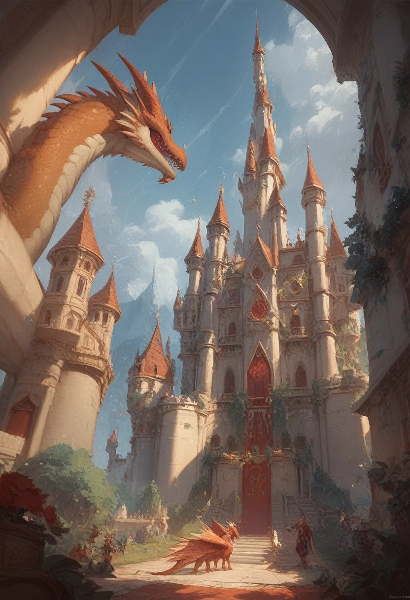 A large dragon with many spikes and sparkling scales all over its body flew up to the highest tower of the castle.. Soon, Behind the Walls, noise was heard from the flapping of its huge wings and gusts of heat. "That evil dragon again", - thought the princess and pulled the hem of her dress.. "Only his fucking was no longer there. sucks", - she said gritting her teeth and resolutely went out onto the small balcony of her tower.