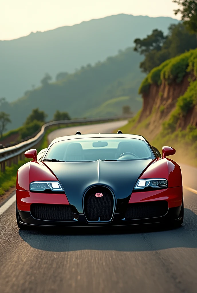 A Bugatti Veyron in roads of Karnataka state India