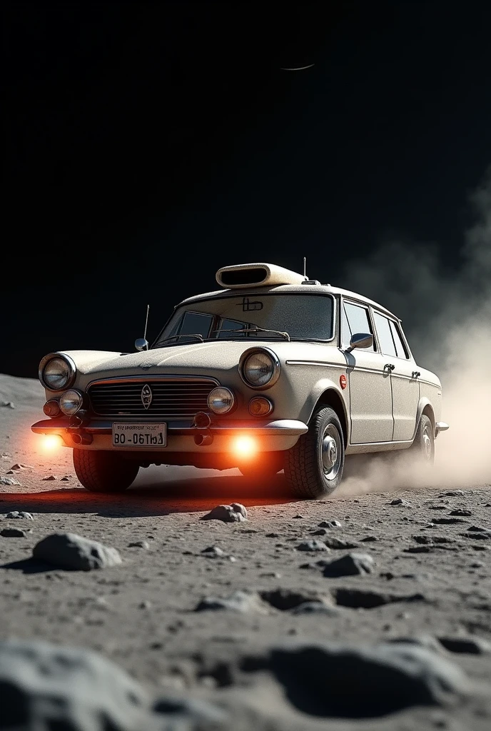 trabant powered by rockets that is on the moon