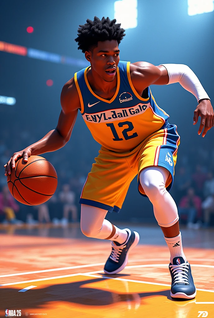 NBA 2k25 cover with Ja Morant no.12 as the cover athlete. Make it asthetic