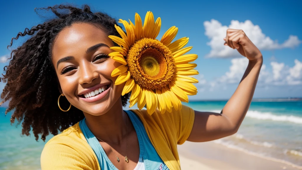 Put a smile on my face, let the good vibes start,
Everything's brighter with sunshine in my heart.