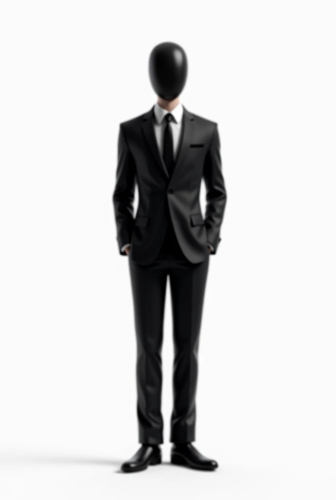 Make a animated Man in Black suit with a mask and with a plain white background and the men body posture should be straight.  With hands up