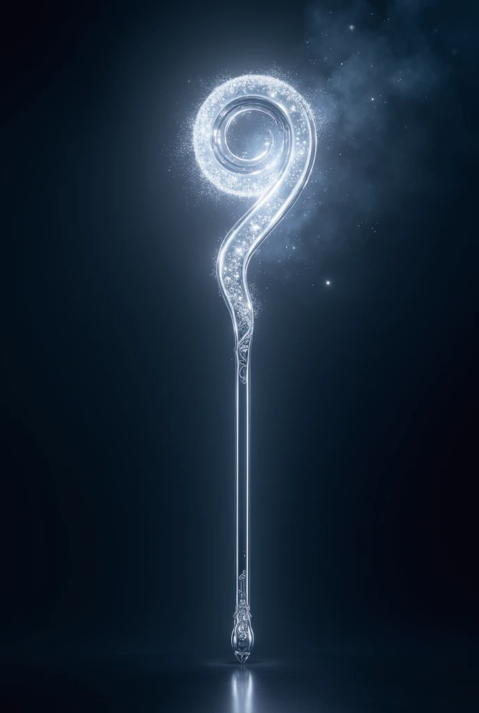 kpop lightstik but design as magic wand. elegant and cute. the lightstick emits silver light. sparkling and glowing in the dark.
