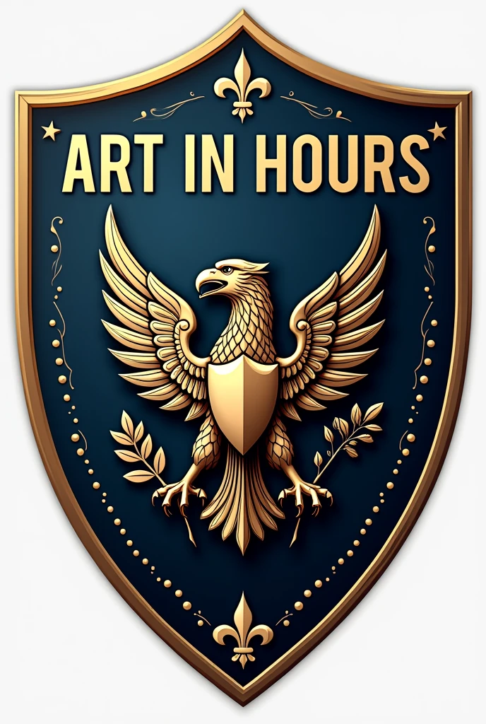 Create a commercial and eye-catching logo for an armed security company called" art in hours " in French