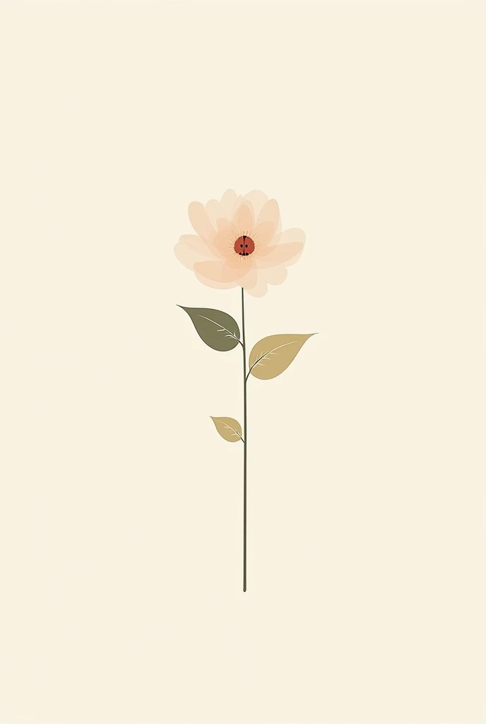 Make a minimalist art, that gives an idea of luck, and the main shape is that of a ladybug.