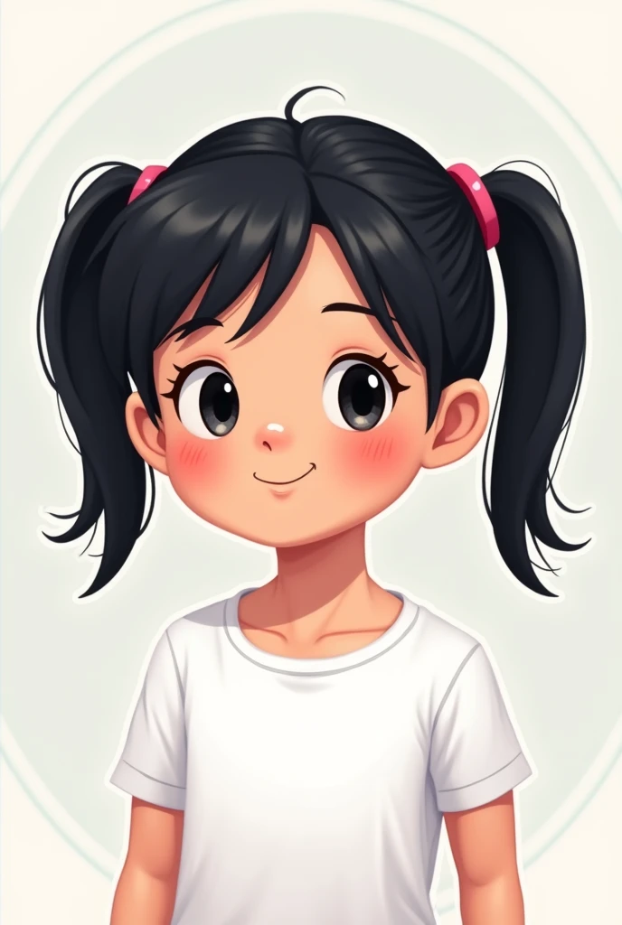 a white skinned character with black hair in pigtails, white Corinthians shirt cartoon style roblox