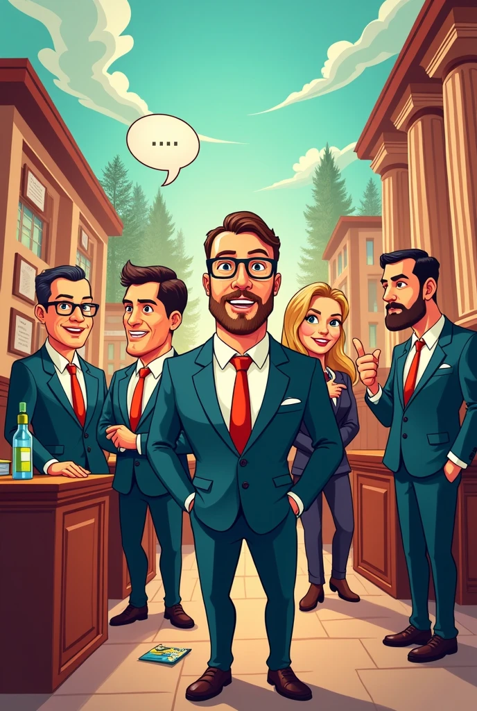 Create a playful image to be the cover of a WhatsApp Law group that deals with Criminal Law.