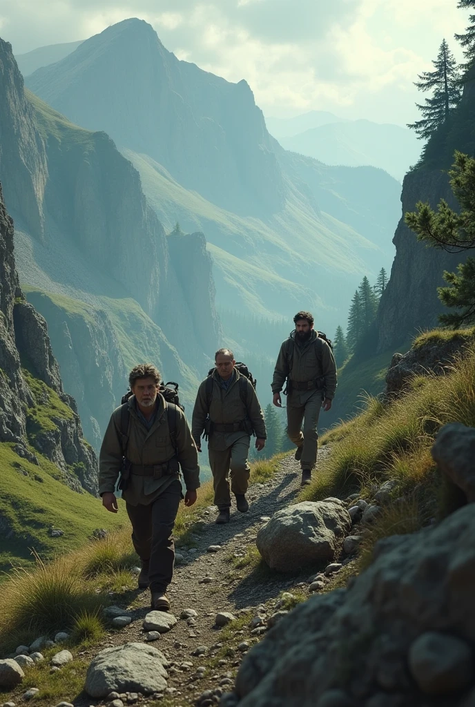 Now the 3 men go in search of the woman