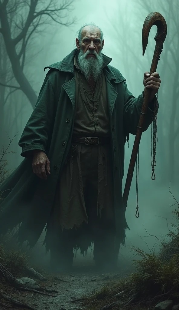 "I am the old Hookman, a relentless figure of vengeance, brought to life by the wrongs done to me. My story is one of justice, revenge, and a haunting that has turned my hook into a symbol of terror."