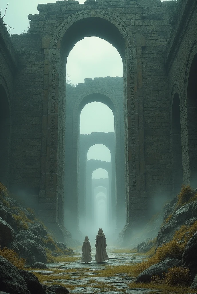 Ancient arch ruins of memory