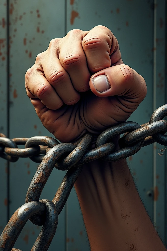 Fist breaking chain stop thé oppression
