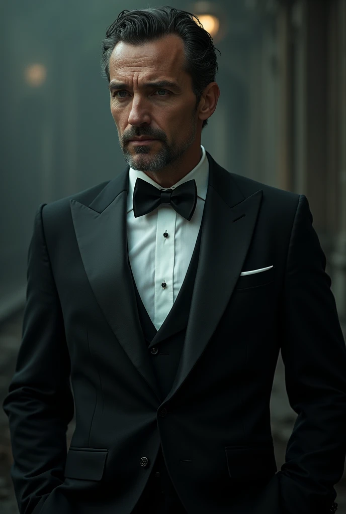 Cinderella Man (men's version) with elegant suit and Maleficent side