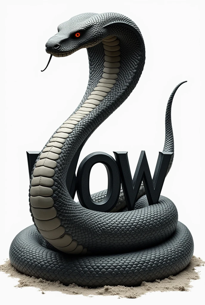type Wow word using cobra snake body