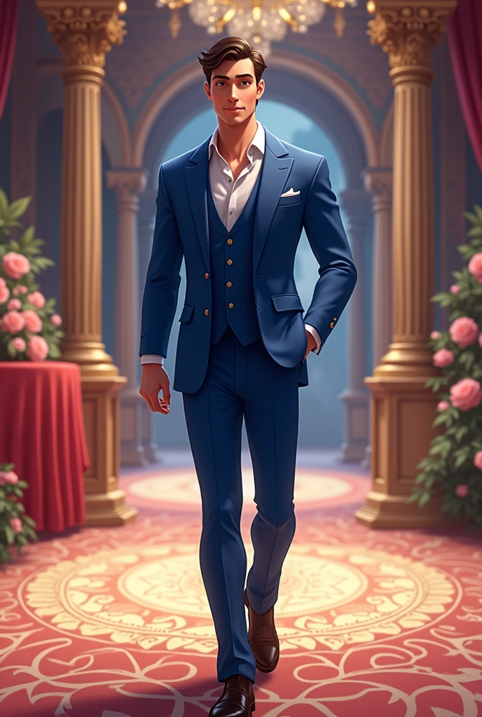 Cinderella Man (men's version) with elegant blue suit
(ANIMATED VERSION)
