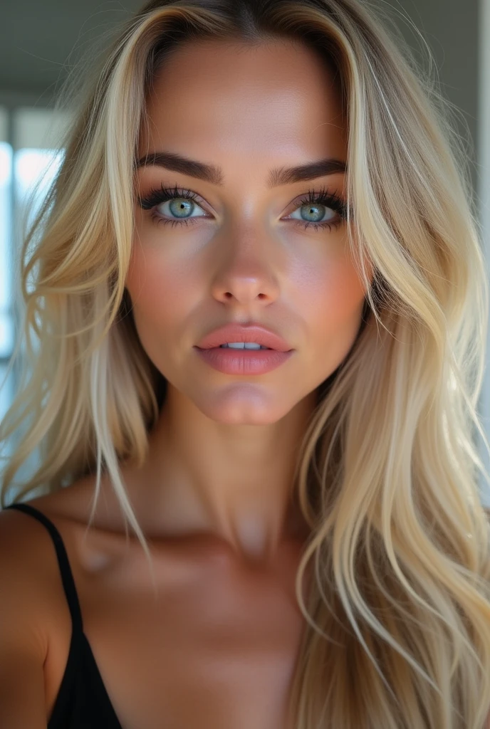 femme blonde aux cheveux longs et haut noir posant pour un selfie, lèvres charnues, long cheveux blonds et grands yeux, lèvres sexy, Cl, angelawhite, Marischa Becker, langue dehors, visage sexy, cheveux blonds et grands yeux, Lorena Avarez, grosses lèvres, lèvres énormes, énormes lèvres juteuses, lèvres pulpeuses, grosses lèvres juteuses, stunning Closeupheadshot