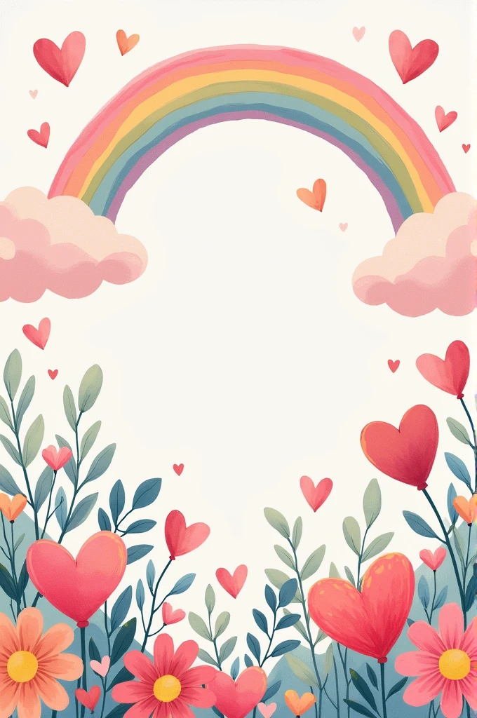 I want a fund . Let it have pastel colors and hearts, flores, rainbow. Let it be a sheet full of things like that. To put a background on labels that have many colors