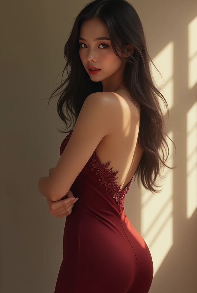 Asian woman, sexy dress