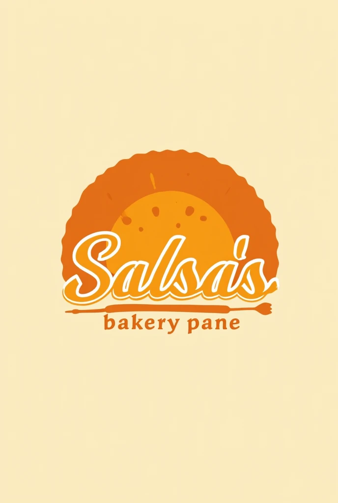 A logo for a bakery "Salsa's" with ORANGE COLOR