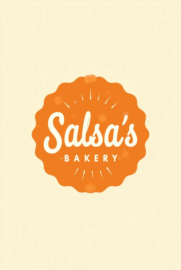 A logo for a bakery "Salsa's" with ORANGE COLOR