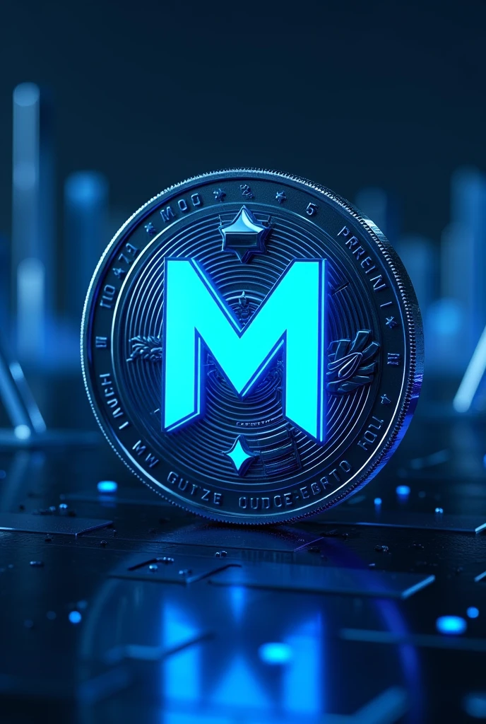 Make a coin . Which name is M. This M symbol is a unique symbol. This coin colour is blue. It is a future electric money coin . Make it too unique and gorgeous. It looks good. Add 3 start, leaf, etc.M coin is a coin that will be used as online money in the future it looks very cool and amazing it has some incredible information hidden in it a coin that is different from all other coins.As Bitcoin is very common and popular in today's world this coin will also be popular and will have a modern look like Bitcoin.Every symbol and every thing used in these coins must be very perfect and clear