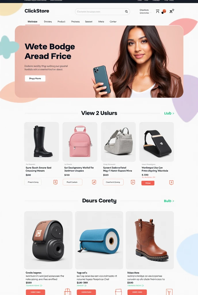 crie um site de vendas com o nome ClickStore