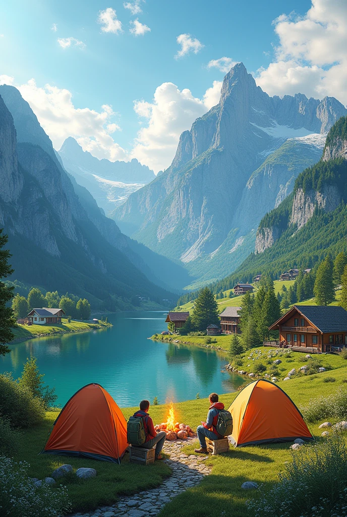 go camping in Switzerland