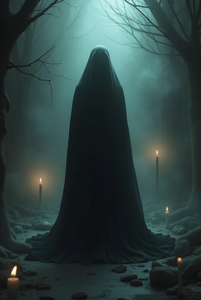Generate an image where you have the black ribbon of death and say Q.It is.p.D Mami Hilda