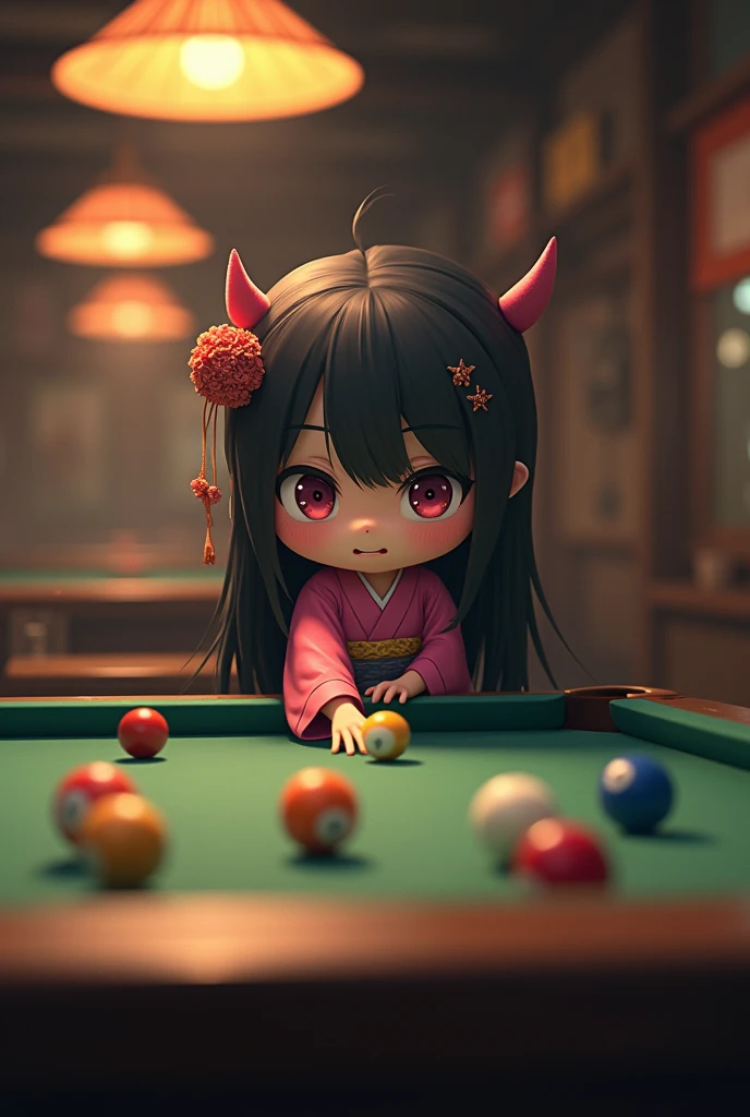 Nezuko playing pool