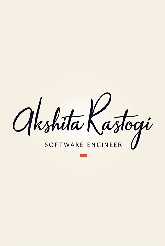 Generate an aesthetic signature for name "akshita rastogi " and also write software engineer under signature