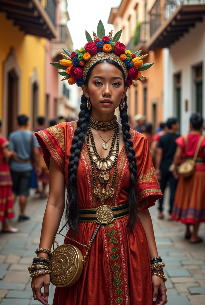 Modern advertising with the following information. This Wednesday, August 28th at 11 am enjoy the new CUSCO PARTY LIVE tour. Come and learn about Peru and the 4 Sueños with us. Get to know the Inca culture through games and dynamics. You will learn, their customs, gastronomy and a new tourist experience. With Inca clothing, Royal streets and ñusta girls