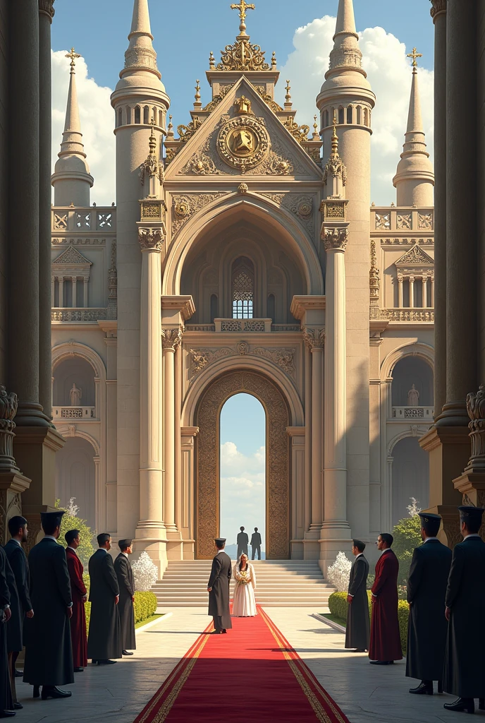 servants at the door of the king's palace