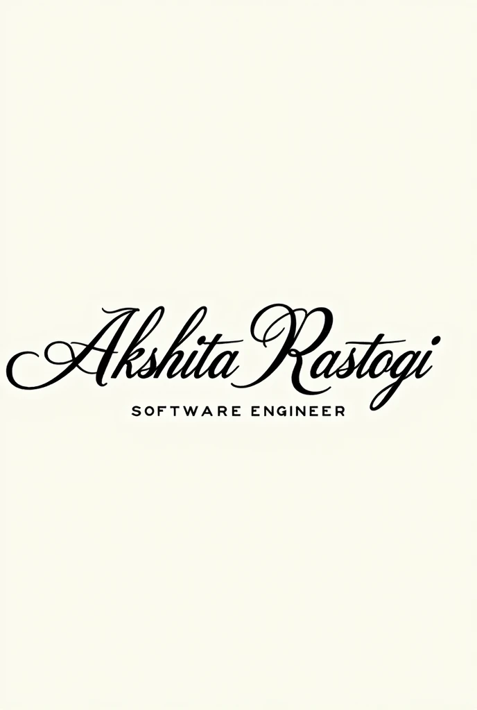 Generate an aesthetic signature for name "akshita rastogi " and also write software engineer under signature in calligraphy in english only