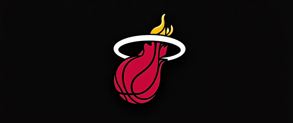 Make a social media design image for the Miami Heat team, in the black color scheme, rot, and white in the highlights 
