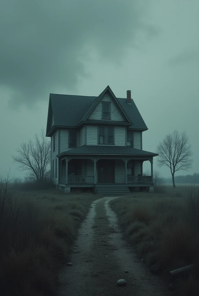 A picture with a house which was a bit gloomy view with a text in the middle "Home is loud again"
