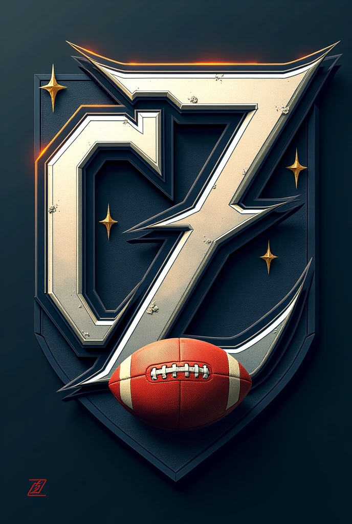 A football team logo that has the letters CZ in great detail