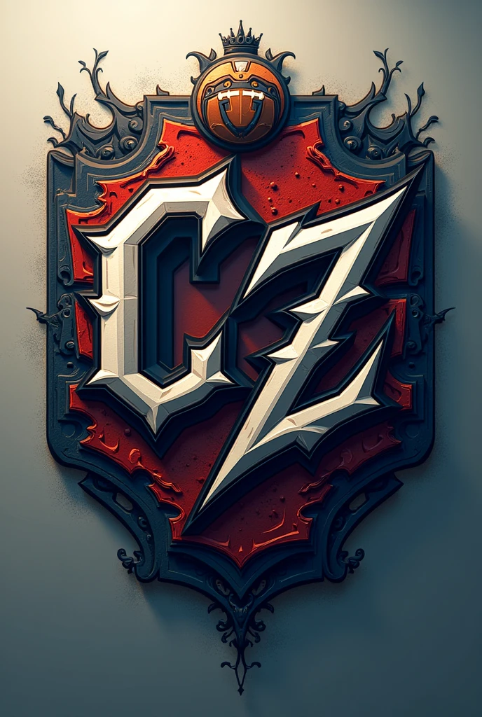 A football team logo that has the letters CZ in great detail
