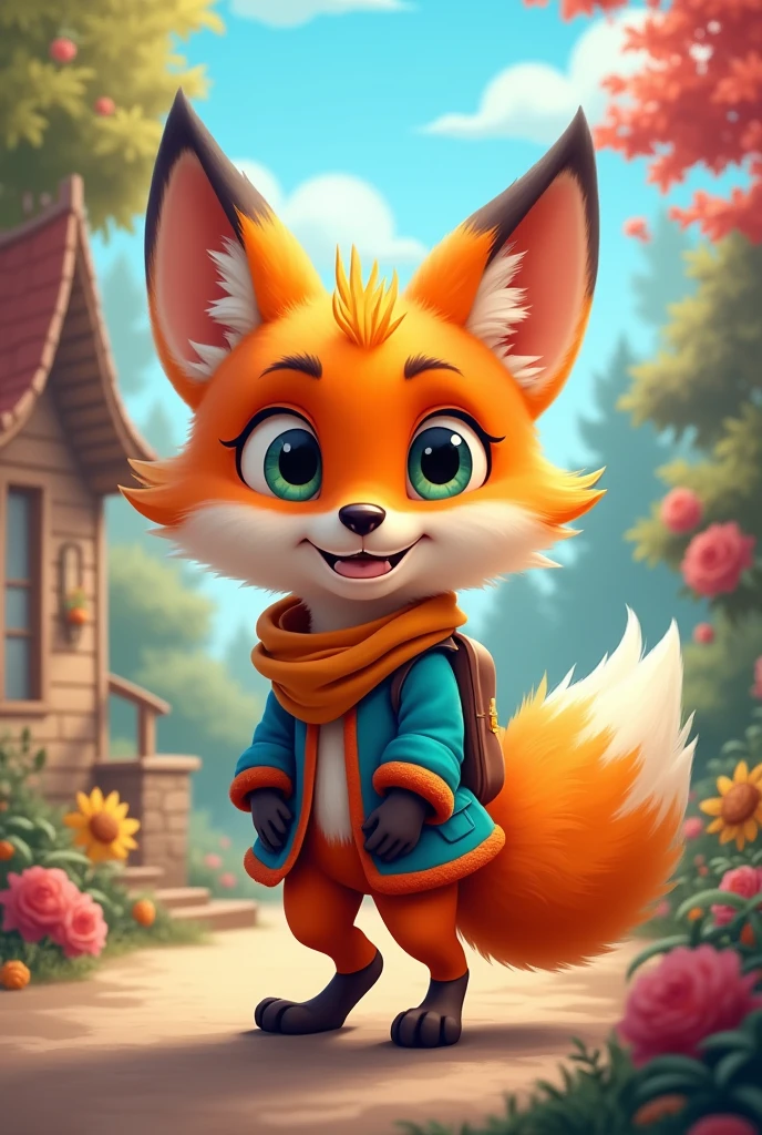 Fox as a cartoon character