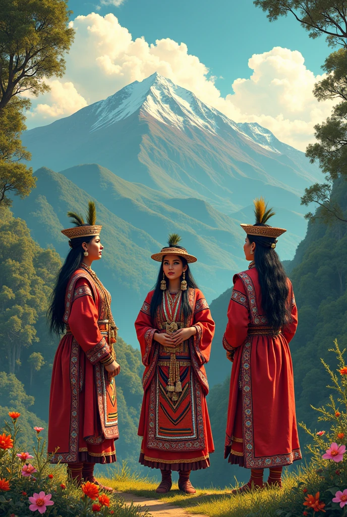 Add the following detailed information to this image Modern advertising with the following information. This Wednesday, August 28th at 11 am enjoy the new CUSCO PARTY LIVE tour. Come and learn about Peru and the 4 Sueños with us. Get to know the Inca culture through games and dynamics. You will learn, their customs, gastronomy and a new approach. WITH REALISM OF ÑUSTA WOMEN