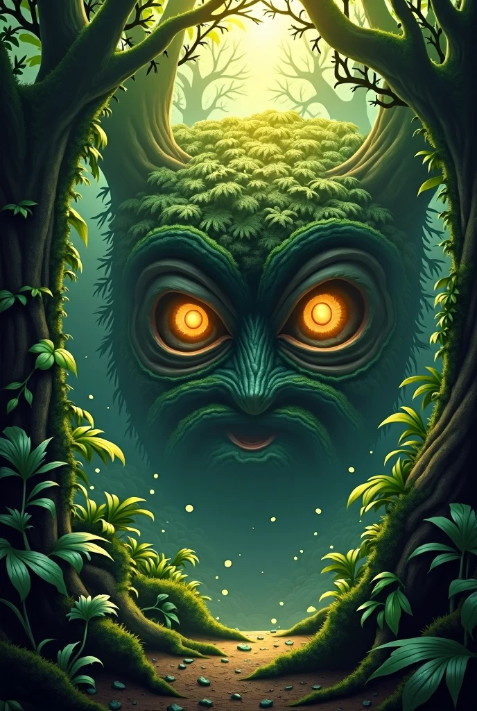 Forest with 2 eyes looking deep inside