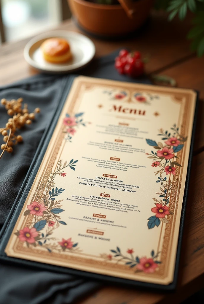 Create a menu 
