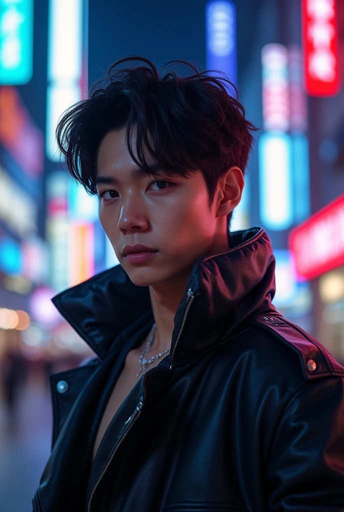 Create BTS Jungkook&#39;s image in latex in a city night 