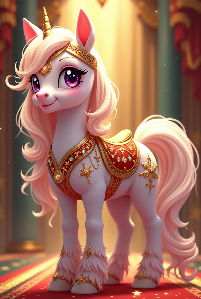 anime pony drawn with luxury accessories