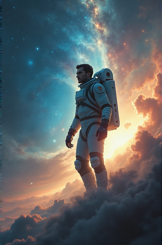 A man in glaxy