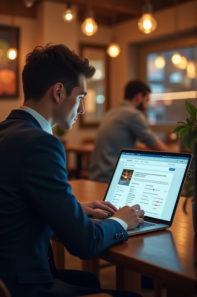 A person booking a hotel room online