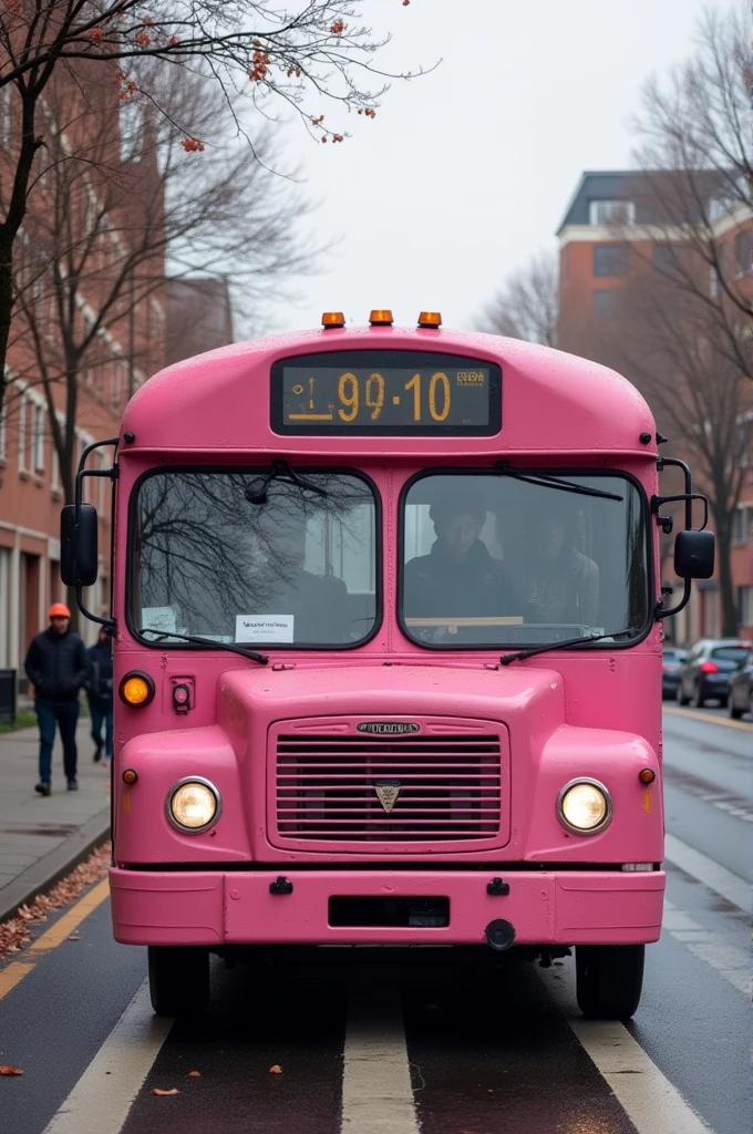 pink bus