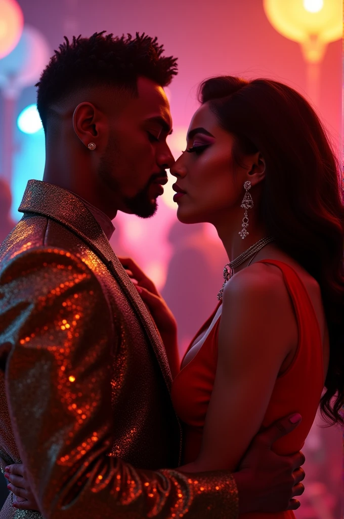 Pabllo Vittar kissing Anitta