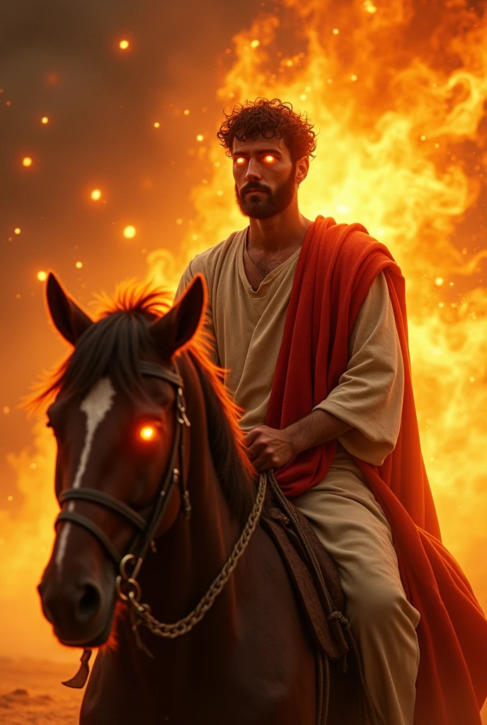 God. Jesus eyes in on fire age 25 is with clean shave on riding with fire eye's horse