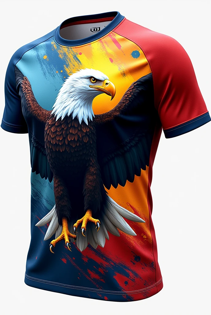 an eagle themed volleyball shirt