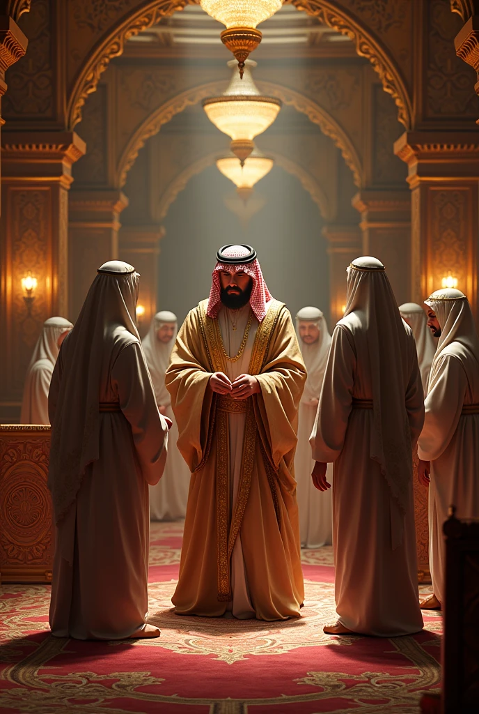 servants with the arab man