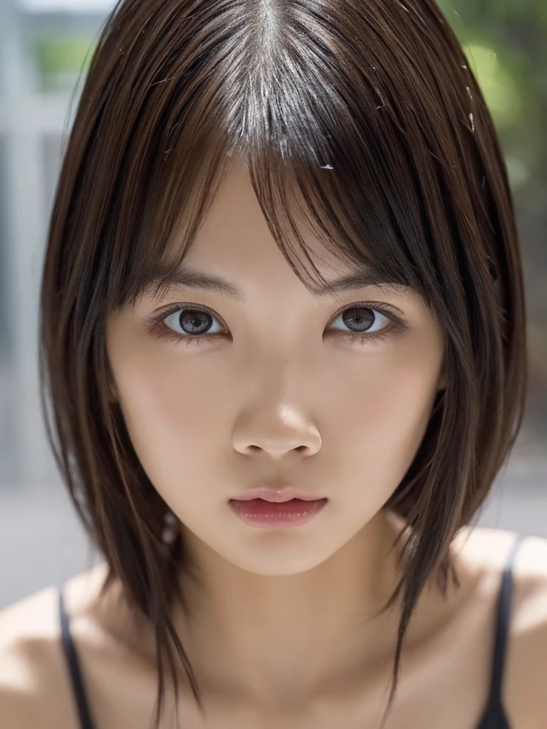 One Girl, (beautiful girl, Delicate girl:1.3), (:1.3),
break, Very beautiful eyes, (Symmetrical eyes:1.3),
break, , Brown eyes, Parted bangs, Brown Hair, bikini
break, (Eye and facial details:1.0),
break, (masterpiece, Highest quality, Very detailed, Detailed face, 8k)